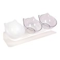 thumbnail image 1 of Cuencos elevados para gatos perfecl Cuenco de alimentación para mascotas lavable Plato para gatitos comida para gatos con menos vómitos y cuenco de agua Claro, 1 of 8