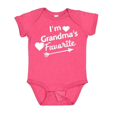 

Inktastic I m Grandma s Favorite with Arrow and Hearts Gift Baby Boy or Baby Girl Bodysuit