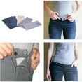 thumbnail image 4 of Wosthever Extensor de pantalones de 5 uds., Mini hebilla de extensión plegable, ajustable, elástico, transpirable, cómodo, botón ligero, Tela de costura y artesanía, 4 of 6