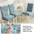 thumbnail image 5 of Marine Fish and Coral Pattern Dining Chair Covers Set of 4, Stretch Washable Polyester Slipcovers, Removable Seat Protector for Coastal or Beach Use, 5 of 7