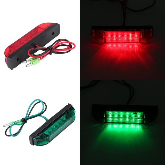 Uds navegación rojo y verde bombilla de señal impermeable luces tira barra de luz para barco marino yate