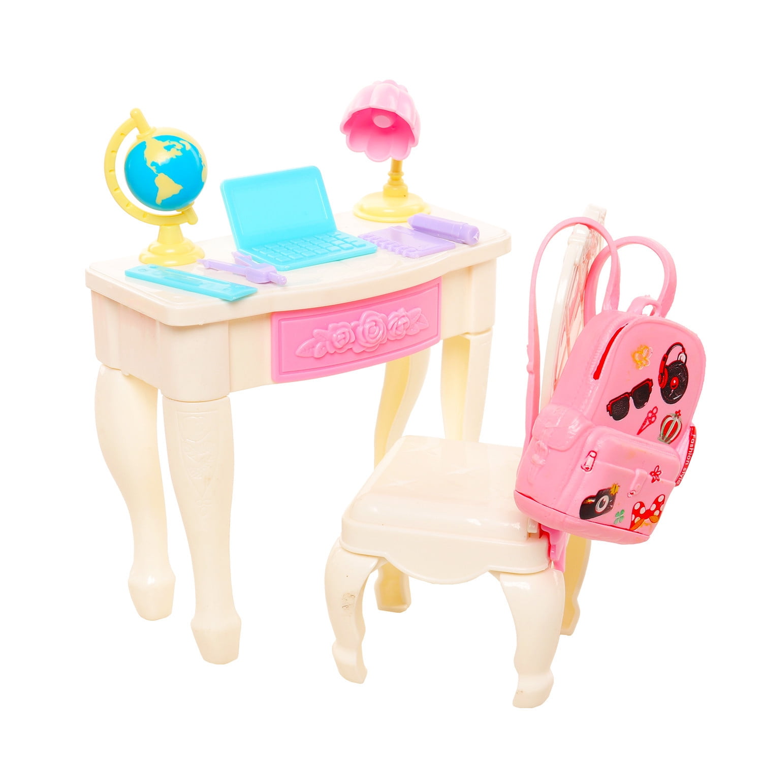 120 pieces of dollhouse and Lele Barbie learning accessories mini laptop children s toys