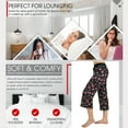 thumbnail image 6 of HDE Women’s Capri Pajama Pants Sleepwear Sleep Pants Large Black, 6 of 8