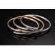 thumbnail image 5 of Brazalete de acero inoxidable con triple trenzado y 3 hilos apilables para mujer, dorado, rosa y plateado., 5 of 5