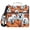 Cartoon Ghosts Hide in Pumpkins, variant on 3 Ring Zipper Binder with Shoulder Strap Waterproof Trapper Keeper 2 Inch D-Ring 500 Sheets Capacity Aggressive Shark