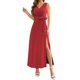 thumbnail image 1 of Vestidos de Fiesta Elegantes largo ajustado con abertura lateral vestido largo sexy con lazo traje en forma de H Cgtredaw Rojo T S para Mujer, 1 of 8