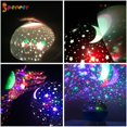 thumbnail image 4 of Spencer Star Moon LED Night Light Projector, 360 Degree Rotating Night Lighting Lamp 4 LED Bulbs Changing Light Bedroom Living Room Decor Gift for Women Children Kids "Blue", 4 of 10