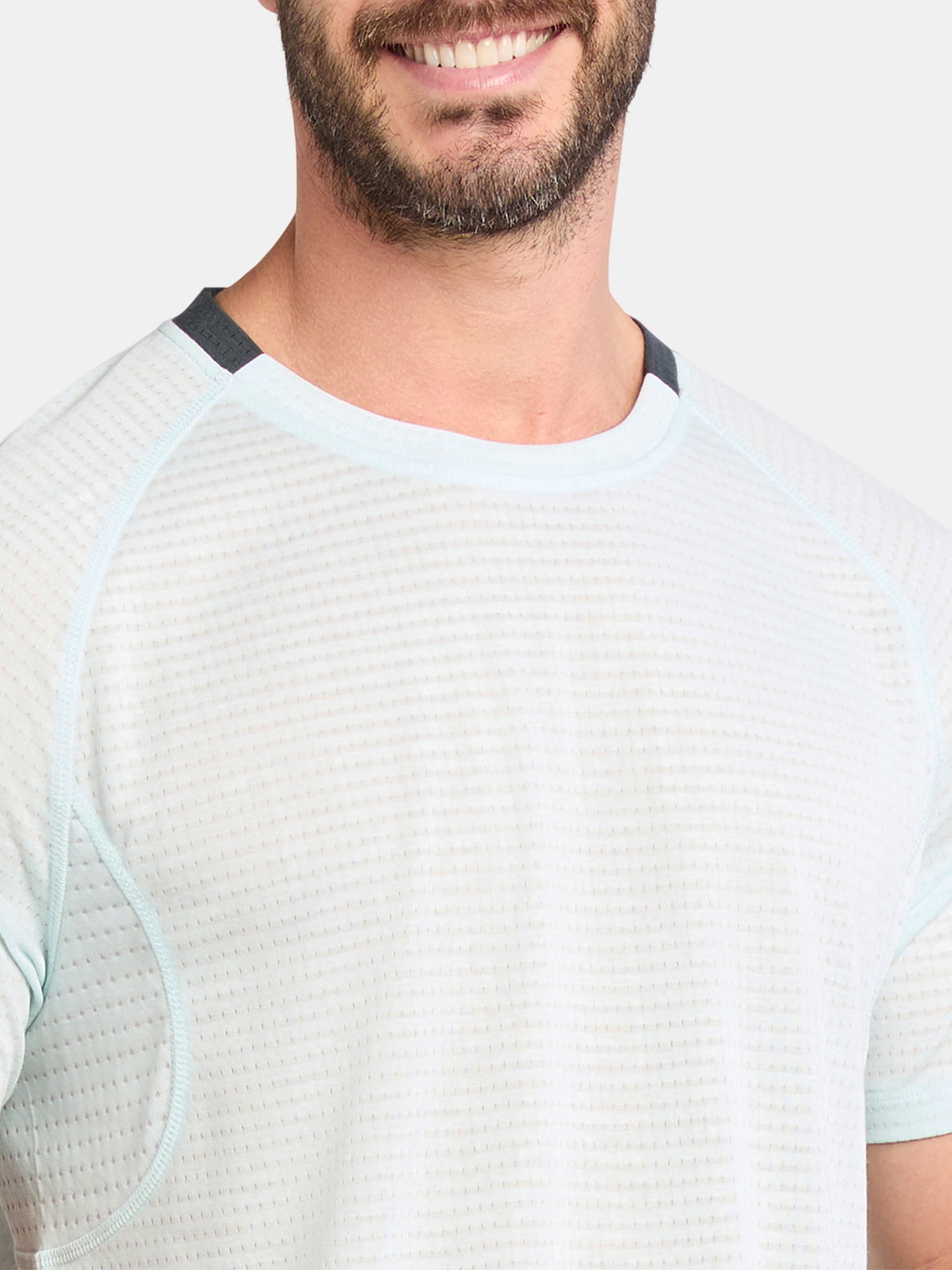 Athletic Works Men's and Big Men's Mixed Media Tee, Sizes XS-5XL