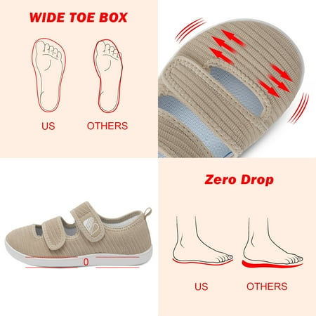 Barerun Adjustable Breathable Knit Walking Sneakers for Women with Diabetic and Arthritis Swelling Size 40 europe