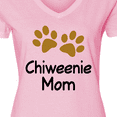 thumbnail image 4 of Inktastic Chiweenie Mom Paw Print Women's V-Neck T-Shirt, 4 of 5