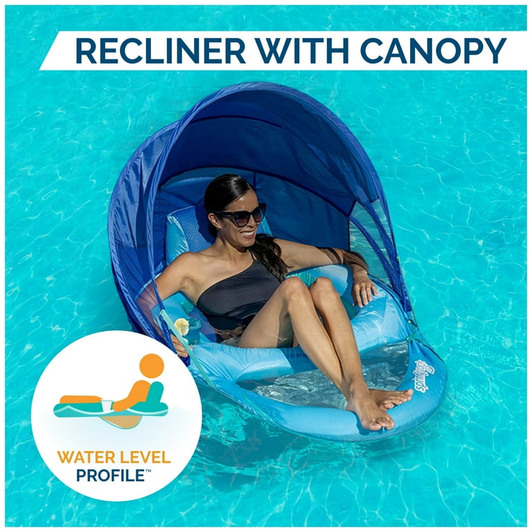 Pool Lounge Chair Pool Float With Canopy Adults SwimWays