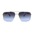 thumbnail image 2 of Mens Luxe Rectangle Victorian Jewel Engraving Metal Rim Mob Fashion Sunglasses Gold - Navy, 2 of 4