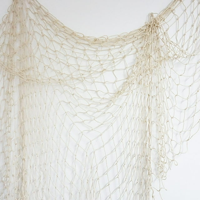 Hemp Rope net Children's Safety Net Decorative Net Fishing Net Decor Climbing Net Hemp Rope Safety Net Children Anti-Fall Net Retro Wall Decoration,100*200CM