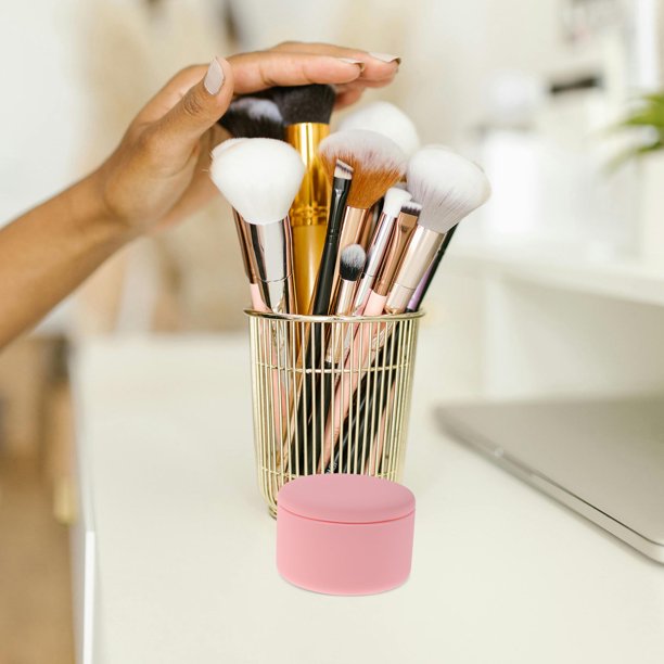 WEUVEB 2Ud Estuche Organizador De Silicona Rosa Para Cremas Faciales Y Lociones En Viaje