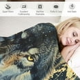 thumbnail image 3 of Chilfamy  Wolf Throw Blanket for Bed, Wolf Lightweight Super Soft Plush Flannel Throw Blanket for Women, White, 3 of 6