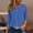 Blue, variant on WTXUE Womens Short Sleeve Blouses Button Down Shirts V Neck Blouses for Women Business Casual Tunic Tops Basic Tees Gauze Shirts Soft Tshirts Lightweight Shirts Large Shirts Beige L