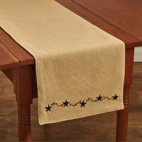 Park Designs Burlap Star Table Runner - 54"L