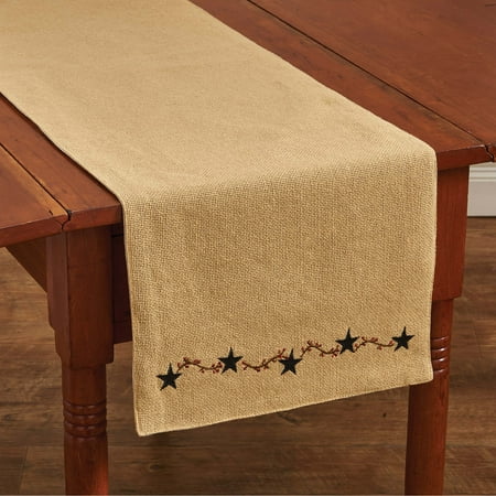 Park Designs Burlap Star Table Runner - 54 L