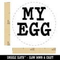 thumbnail image 2 of My Egg Fun Text Self-Inking Rubber Stamp Ink Stamper - Fuchsia Ink - Mini 1/2 Inch, 2 of 7