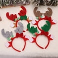 thumbnail image 1 of 4 diademas de cuernos de reno, 9 x 7,9 pulgadas, diademas de orejas de ciervo de peluche navideñas con lazo y estrella, accesorios suaves para el cabello navideños para accesorios de fotos de disfrace, 1 of 1
