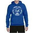 thumbnail image 2 of Wild Bobby Worry Ends When Faith In God Begins Inspirational/Christian Unisex Graphic Hoodie Sweatshirt, Royal, Medium, 2 of 5