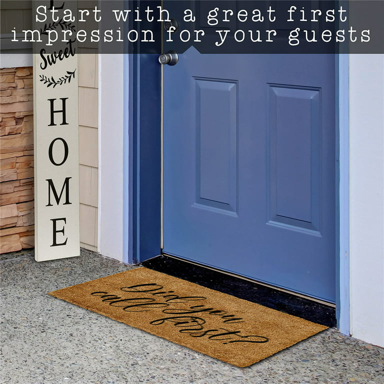 Welcome Doormat 30x17 Inches, Rustic Funny Welcome Mats for Front Door  Outdoor, Farmhouse Welcome Door Mat With Thick Non-slip PVC Backing 