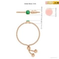 thumbnail image 4 of ANGARA Natural Bezel-Set Round Emerald Bolo Ring in 14K Rose Gold for Women (Size-3mm) | May Birthstone, Birthday, Anniversary, Jewelry Gift for Women | Natural Emerald Ring, 4 of 8
