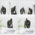 thumbnail image 2 of Thinker Decorative Bookends, Book Stopper Holder Nonskid, Book Ends for Shelves Living Room Office Home Decor, Resin, 1Pair/2Piece, 2 of 18