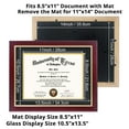 thumbnail image 3 of GraduationMall Cherry Diploma Certificate Frame with Gold Trim Tempered Glass 8.5 x 11 /11 x 14, 3 of 7