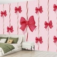 thumbnail image 2 of Peel and Stick Wallpaper Waterproof Candy cane Christmas cute red bow coquette peppermint sticks Wall Mural Decor Self Adhesive and Removable 69in x 98in, 2 of 8