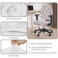 thumbnail image 3 of SCRAWLGOD Rose Red White Set of 4 Breathable Computer Chair Slipcover with Arm Covers Comfortable Gaming Chair Cover Easy to Install Anti-Slip Boss Chair Protector, 3 of 7