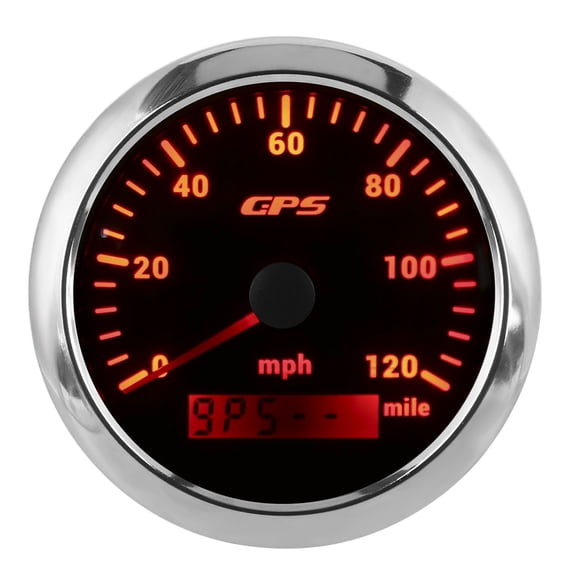 Universal 85mm GPS Speedometer Gauge 0-120 MPH Waterproof Marine Odometer for Boat Truck Car RV
