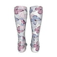 thumbnail image 6 of KLL Butterflies in Pastel Print Cool Socks Men's Women's Crew Socks Funny Crazy Novelty Stockings, 6 of 8