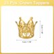 thumbnail image 2 of Uxcell 24Pcs Mini Toppers de Pastel en Forma de Corona, Aleación Reina Princesa Pequeña Corona Dorada en Forma de Corazón, Pequeña Corona de Corazón, 2 of 6