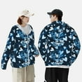 thumbnail image 4 of Gaeub Ice Blue Heart Men's and Women's UPF 50+ Long-Sleeved Sun Protection Clothing, Fishing Shirt Long Sleeve Zip-X-Large, 4 of 7