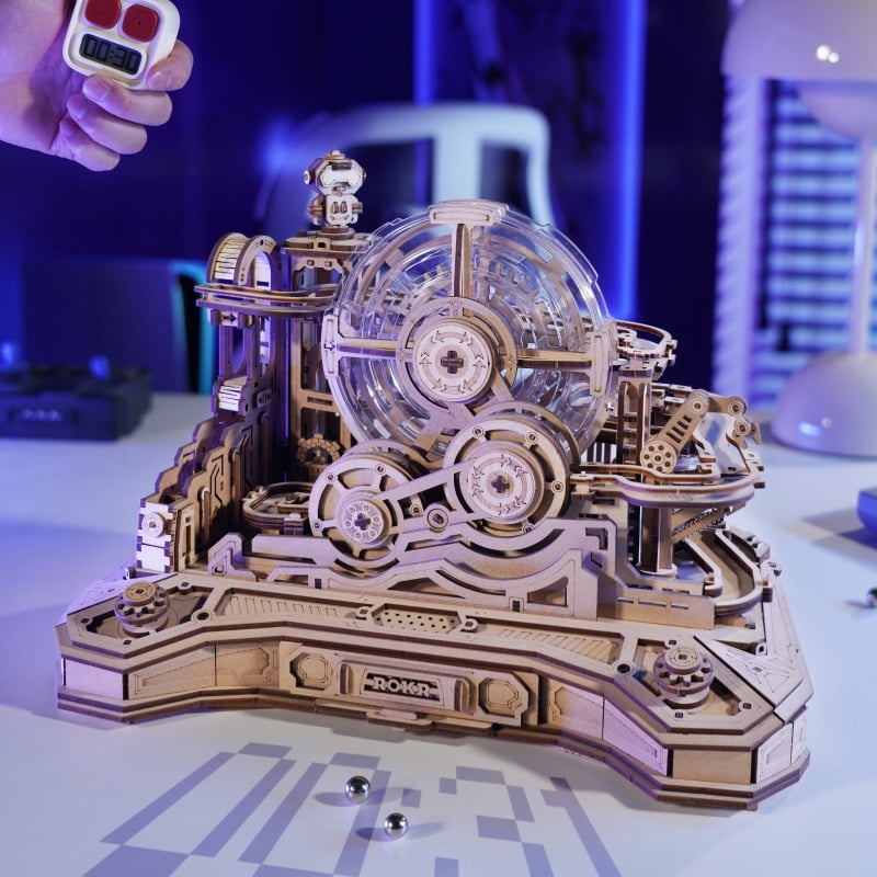 ROKR 3D Wooden Puzzle Gear Ball Challenge, Rotating Brain Teaser Engineering Educational PuzzleBall for Teens Adults Gift