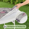 thumbnail image 5 of Pioneer Flower Floral Print Pattern Round Fitted Tablecloth with Elastic Edge,Dining Table Cover Waterproof,Outdoor Round Tablecloth for Camping,Dining,Indoor and Outdoor, 5 of 7