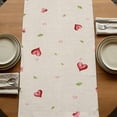 thumbnail image 5 of Table Runners 90 Inches Long Dress Scarves, Valentine's Day Farmhouse Coffee/Dining/Kitchen Table Runner for Living Room, Pink Red Roses Love Heart Eucalyptus Burlap 13x90 Inch, 5 of 9