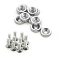 thumbnail image 1 of 10Pcs M6 Anodized Aluminum Screw Washers & Bolts Auto Accessories for Fender Gray, 1 of 8