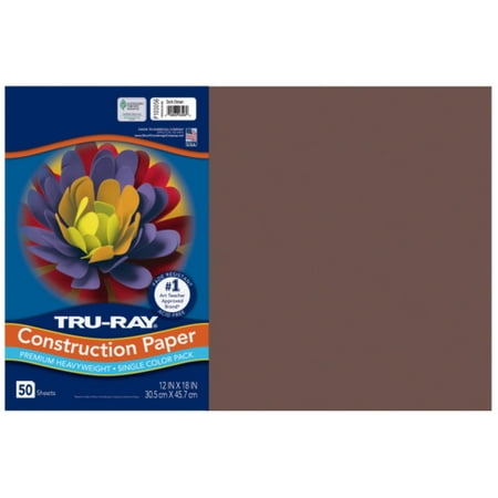 UPC: 0084001030563 | Pacon Tru-Ray 12 x 18 Construction Paper Dark Brown 50 Sheets (P103056)