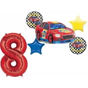 Race Car Theme 8th Birthday Party Supplies Stock Car Balloon Bouquet Decorations