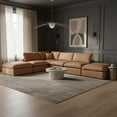 thumbnail image 2 of Meridian Furniture Comfy Cognac Vegan Leather 6-Pc. Modular Sectional, 2 of 11
