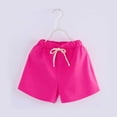 thumbnail image 2 of SROBPTY Teen Girls Summer Shorts Solid Elastic Waist Loose Breathable Pants for 2-18Y, 2 of 5