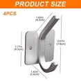 thumbnail image 2 of Hook - Waterproof wall hanging pendant Heavy duty hook for hanging coats/hats/towels/gowns/bathroom hooks/4 packstype:set 1;, 2 of 4