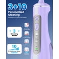 thumbnail image 3 of JTF Cordless Water Flosser for Teeth: 3 Modes & 10 DIY Pressure Levels Portable Oral Irrigator for Braces & Sensitive Gums with 9 Tips & 300ML Tank, Rechargeable Electric Dental Pick for Home Travel, 3 of 5