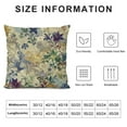 thumbnail image 5 of JRXY  Floral Throw Pillow Cover Vintage Art Nature Irises Flower Leaves Rectangle Pillow Cases Home Decorative Cushion Cover for Bed Sofa Purple Green White, 5 of 5