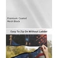 thumbnail image 6 of 4th of July RV Awning Sun Shade Screen 9'X15.3' American Flag Mesh Sunscreen Red White and Blue Fireworks Awning Shade Screen with Zipper UV Blocker Completed Kits for RV Motorhome Camper Trailer, 6 of 7