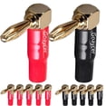 thumbnail image 1 of Conector de altavoz Goyacer, conectores tipo banana de 4 mm, 90°, 6 pares, 1 of 6