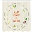 thumbnail image 3 of Ambesonne Vegetarian Shower Curtain, Vegan Sources of Protein, 69"Wx70"L, Multicolor, 3 of 3
