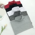 thumbnail image 3 of WINDLAND Womens Fake Mock Turtleneck Dickey Detachable Collar Pullover Half Top Blouse Simple Solid Color Neck Warmer Cover for Layered Look, 3 of 21